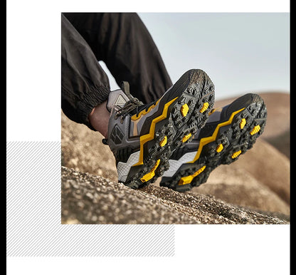Rax Men's Waterproof Hiking Shoes Breathable Hiking Boots Outdoor Trekking Boots Sports Sneakers Tactical Shoes