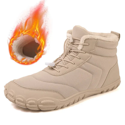 Bottes de randonnée d'hiver pour hommes, chaussures de randonnée imperméables en fourrure, baskets à cheville, chaussures de travail d'extérieur en fourrure, bottes de neige pour femmes, grande taille 47