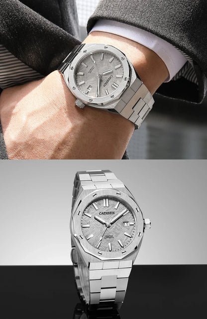 CADISEN Luxury Design 42MM Men Watches Japan MIYOTA 8215 Sapphire Glass Mechanical Automatic Watch Men 100M Waterproof