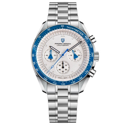 PAGANI DESIGN 2026 New Moon Watch Retro Luxury Quartz Watches For Men Stainless steel Luminous waterproof Sport Chronograph Man