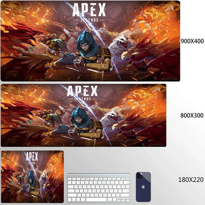 800x300 Apex Legends Mousepad Xxl Funny Unique Desktop Pad Game Mousepad PC Size for large Edge Locking Game Keyboard Pad XL