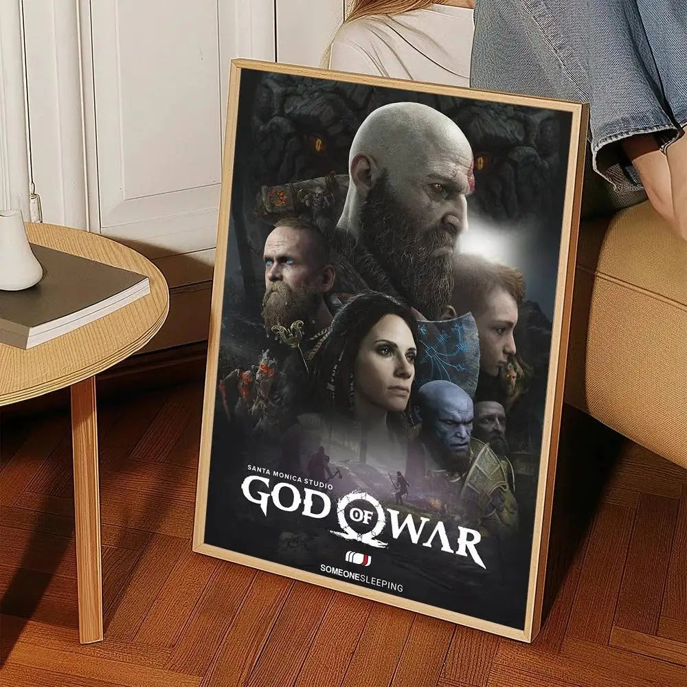 Pop Game God Of War Ragnarok Good Quality Prints And Poster Wall Art For Study Living Room Decor Unique Home Decoration Picture