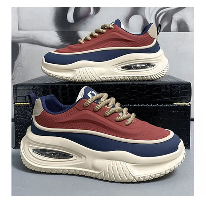Men's Casual Sports Shoes, Fashionable Thick Soled Skateboarding Shoes, Trendy and Comfortable Men's Shoes Suitable for Outdoor