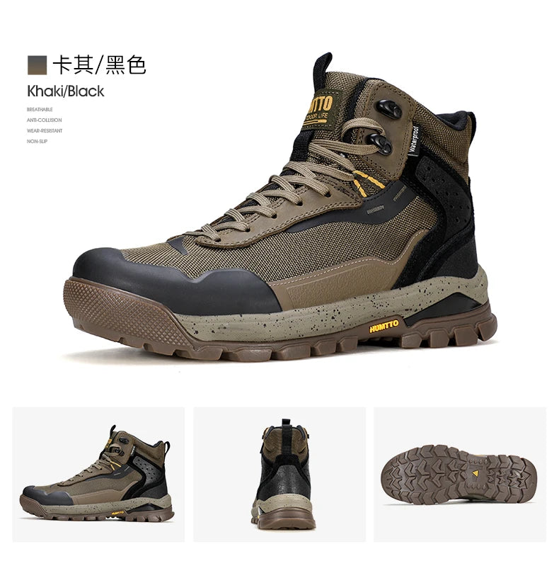 HUMTTO Hiking Shoes Men Winter Outdoor Sports Climbing Shoes Hunting Boots Warm Outdoors Ankle Travel Boots Trekking Sneakers