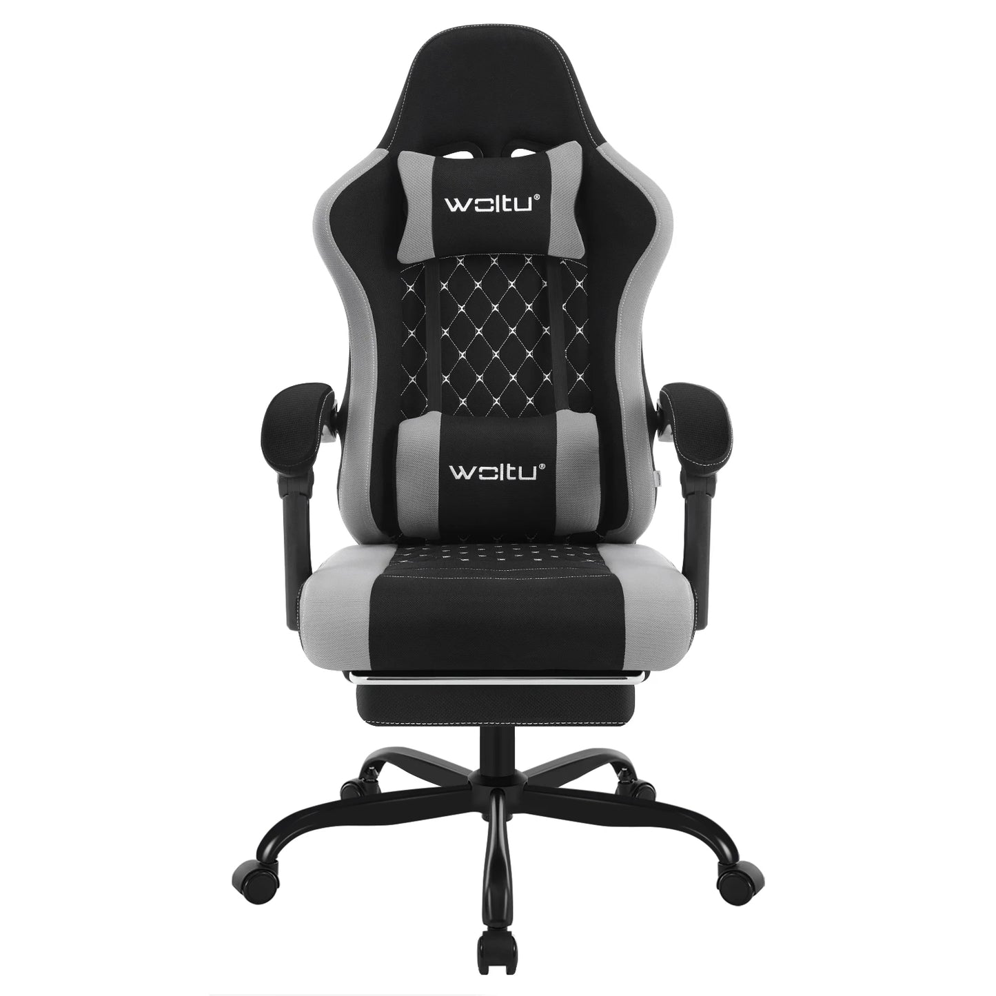 WOLTU Massage Gaming Chair Ergonomic Gamer Chair with Footrest, Lumbar Support, Adjustable Headrest, Swivel Computer Office Chair