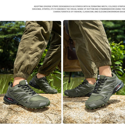 Men Waterproof Hiking Shoes Non-Slip Hunting Boots Outdoor Tactical Training Sports Shoes Men Walking Hiking Travel Shoes