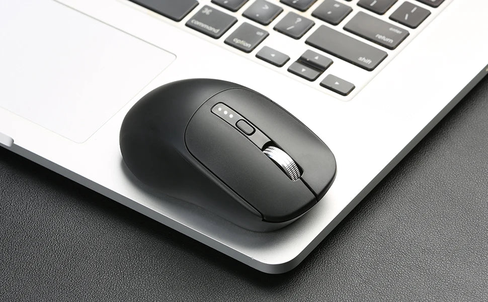Wireless Mouse Bluetooth Compatible 5.2 USB 2.4Ghz Mice Ergonomic Wireless Office Mouse for iPad MacBook Tablet Laptop Computer