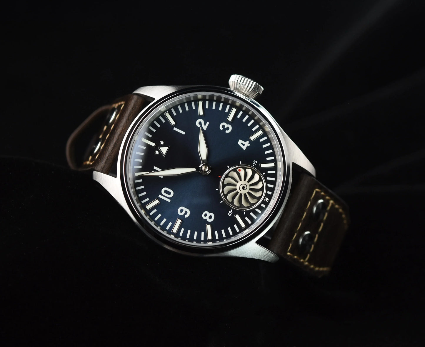 Hruodland 2025 New Pilot ST3620 Men's Manual Mechanical Watch 43MM Sapphire Waterproof 10Bar BGW-9 Retro Watch for Men
