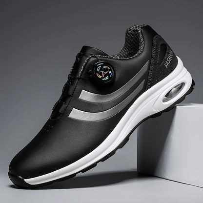 Zapatillas de golf para hombre con cámara de aire, deportivas para correr y conducir, transpirables, ligeras, cómodas, atléticas, antideslizantes y giratorias