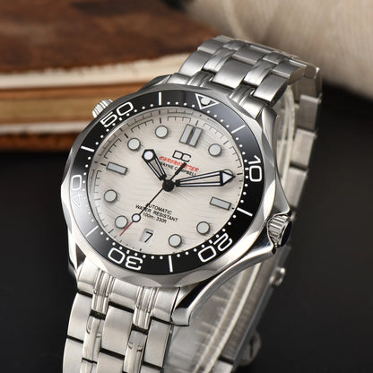 DWAYNE CAMPBELL Top Luxury NH35 Men's Automatic Mechanical Watch Ceramic Bezel Waterproof Classic Business Wristwatch