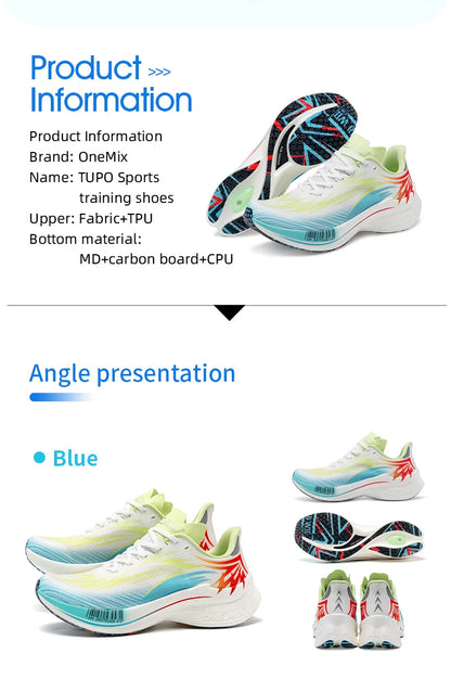 ONEMIX 2025 Sapatilhas de Corrida Desportivas para Homem e Mulher com Placa de Carbono, Respiráveis, Amortecimento, Antiderrapantes, PB, Leves e com Retorno de Energia