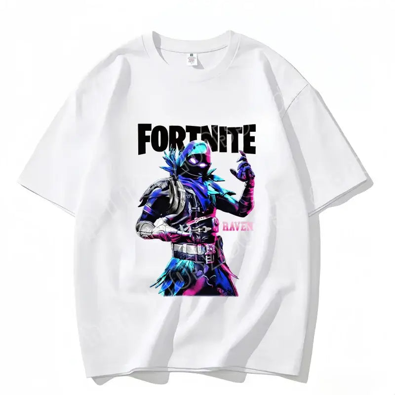 T-shirt Fortnite de gola redonda, unissexo para adulto, moda de dança do jogo, novo, em algodão puro, manga curta, perfeito para uso casual e férias