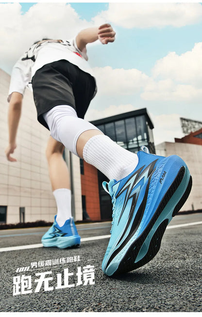 Ténis de corrida com placa de carbono para maratona, para homem e mulher, desportivos, respiráveis, leves, confortáveis e antiderrapantes