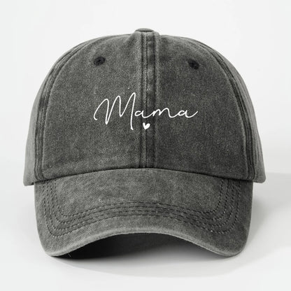New Printed heart-shaped letters "mama" are fashionable and versatile baseball caps that are suitable for daily outdoor casual w
