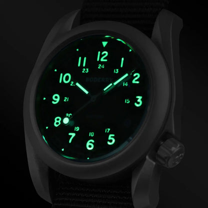Boderry Field Watch VOYAGER Men's Watches 100M Waterproof Titanium Automatic Luminous For Seiko Movement Wristwatch