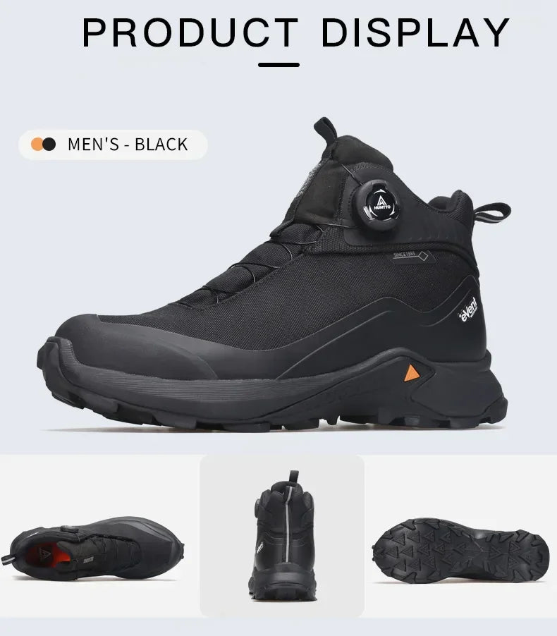 Zapatos de cuero HUMTTO para hombre, calzado deportivo de invierno para camping y actividades al aire libre, botas de trekking transpirables, zapatillas de senderismo antideslizantes para hombre