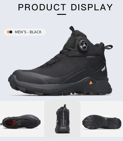 Zapatos de cuero HUMTTO para hombre, calzado deportivo de invierno para camping y actividades al aire libre, botas de trekking transpirables, zapatillas de senderismo antideslizantes para hombre