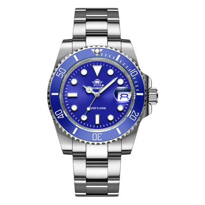 ADDIESDIVE Edelstahl-Uhr für Herren, europäische und amerikanische Business-Freizeit-Quarzuhr, wasserdichte Outdoor-Sportuhr