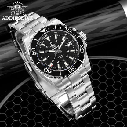 ADDIESDIVE Men Luxury Watch Sapphire Crystal Ceramic Ring 20Bar Diving Luminous Automatic Mechanical Watch Exquisite Gift Clock