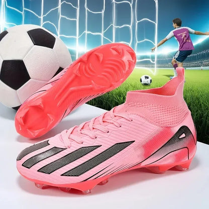 Men's New TF Football Boots Sneakers Society Turf Grass Ultralight Male Soccer Shoes Comfortable Ankle Football Shoes Futsal Fast