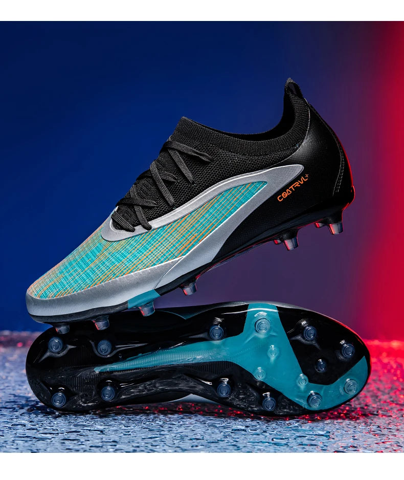 Men New TF Football Boots Sneakers Society Field Resistant Adult Breathable Male Soccer Shoes Training Top Quality Studded
