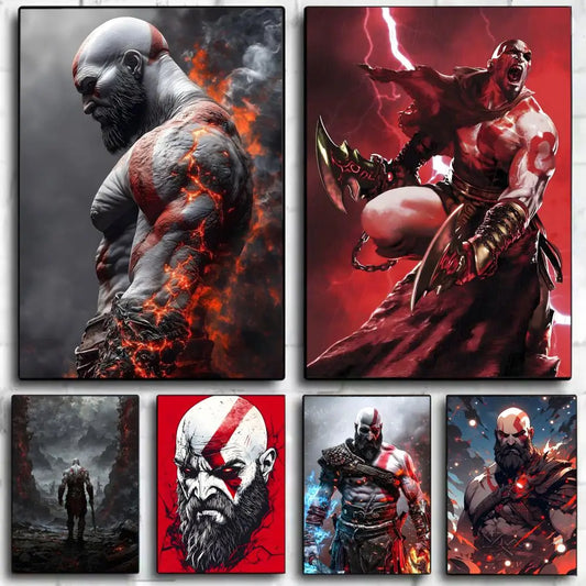 Game G-God of War Poster Wall Art Print Poster Decorative Mural Home Decor Gift Unframed