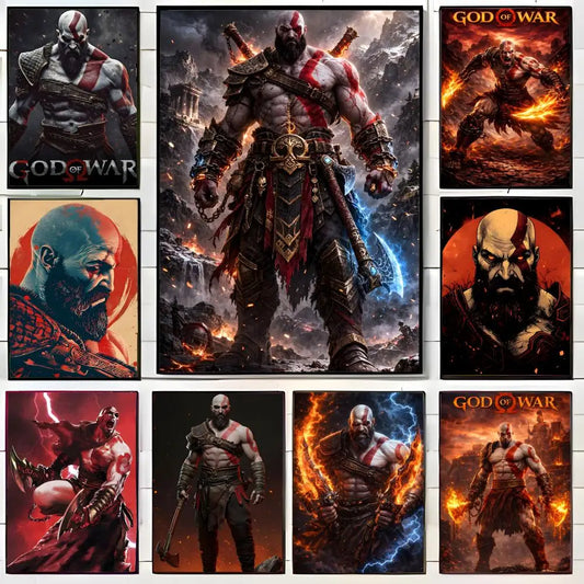 God Of War Poster Wall Art Print Decorative Mural Home Decor Gift Unframed