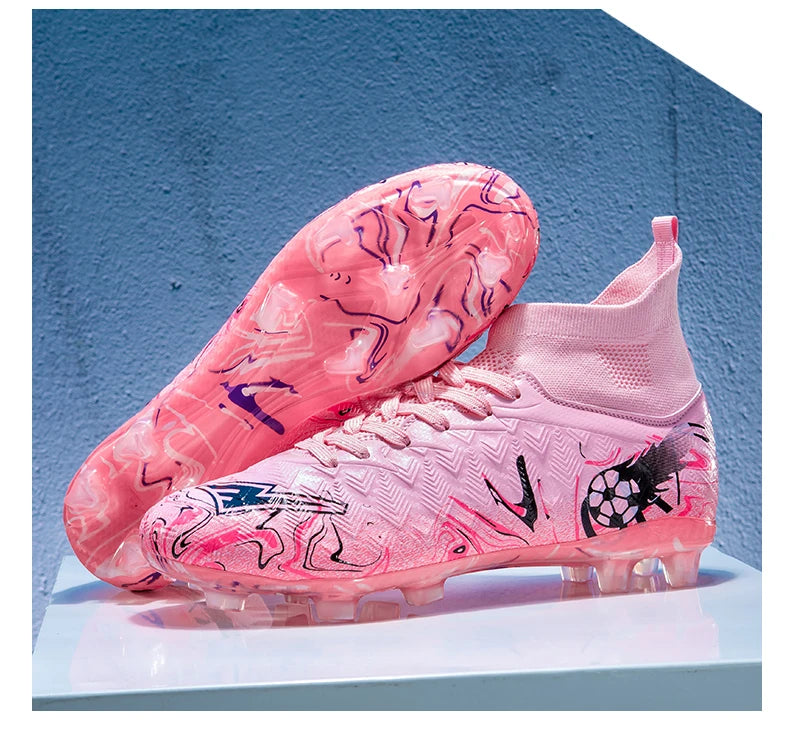 Men Professional Football Shoes Society Cleats Soccer Shoes Original Indoor Football Field Boots Grass Training TF/FG Sneakers