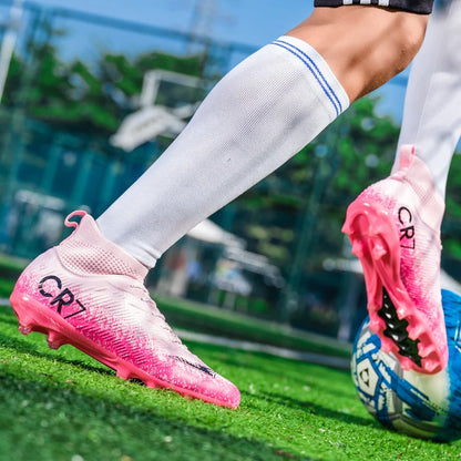 Scarpe da calcio da adulto autunnali di tendenza, ammortizzanti, morbide e stabili, scarpe sportive leggere con ritorno elastico e tacchetti avvolgenti