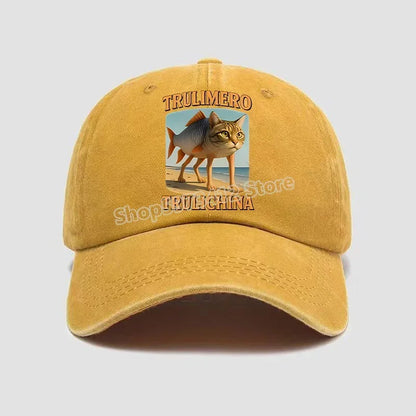 Italienisch Brainrot Damen Herren Mützen Kinder-Baseballmütze Accessoires Mütze Jungen Mädchen Mützen Verstellbar Herren Trucker-Mütze Sonnenhut Kinder Geschenk