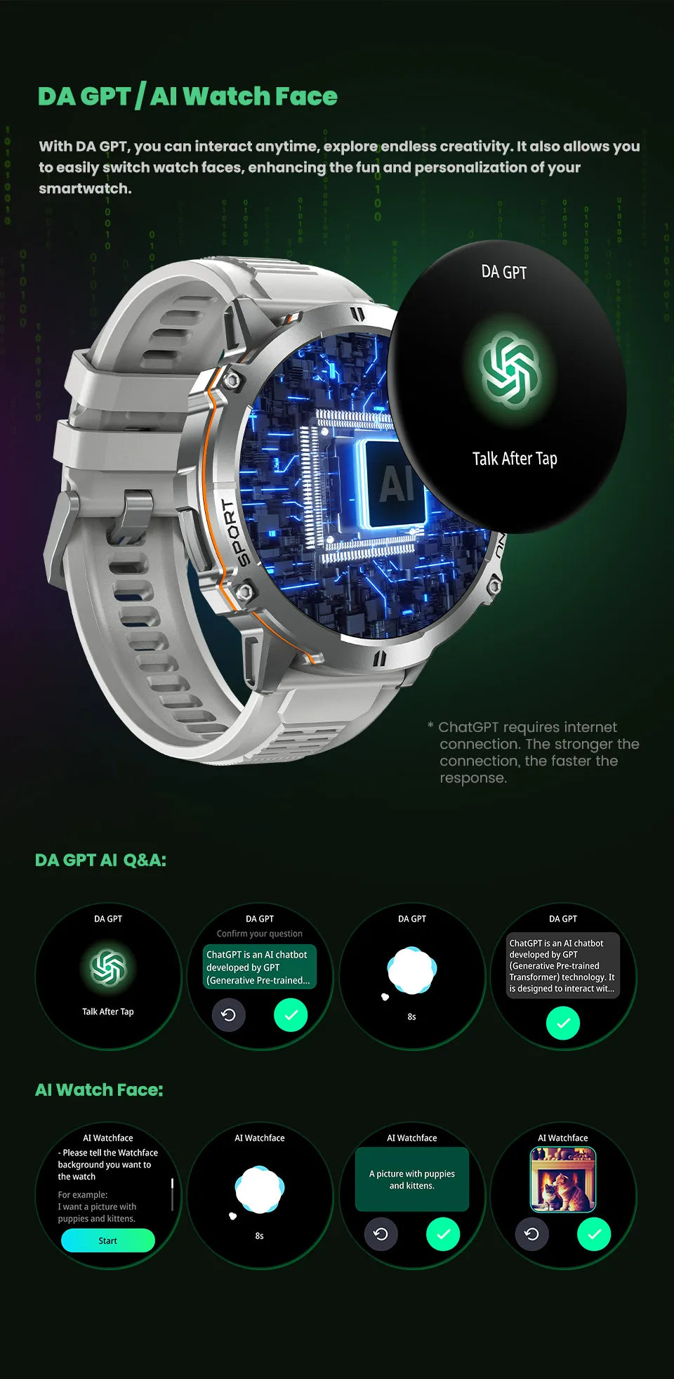 2026 Novo Smartwatch Militar TANK X3 para Homem, Bateria 1000mAh, 10ATM À Prova de Água para Natação, Percurso GPS, Ecrã AMOLED HD de 1.75", Chamadas e Desporto