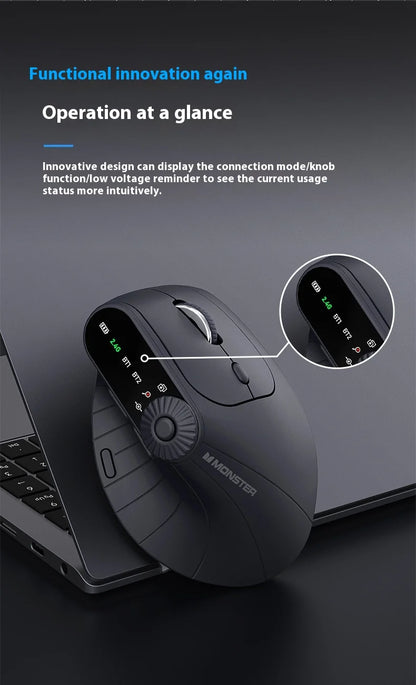 Monster M2 PRO MAX Gaming Mouse Rechargeable Dual Mode DPI Lightweight Custom & Comfortable Ergonomic Wireless Mouse Sensitive