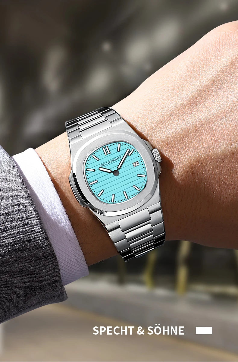 Specht & Söhne New Arrivals Mens Watch Rose Gold 5711 Classic Sports Watches Ultrathin Stainless Steel Sapphire 50M Waterproof