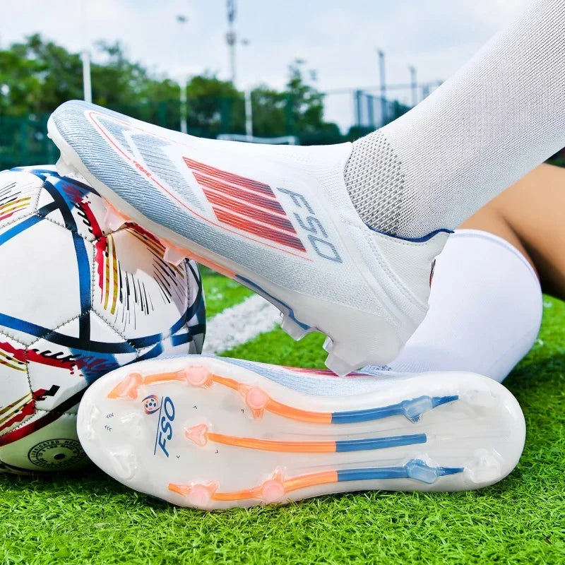 Chaussures de football pour hommes, crampons pour terrain synthétique, antidérapantes, résistantes à l'usure, respirantes, légères, pour entraînement sur gazon artificiel en extérieur.