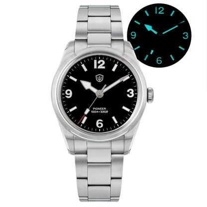 Watchdives WD1960S V2 36.5mm Men’s Quartz Watch VH31 Sweep-Seconds Movement  Sapphire Crystal BGW9/C3 Luminous  Watch for Men