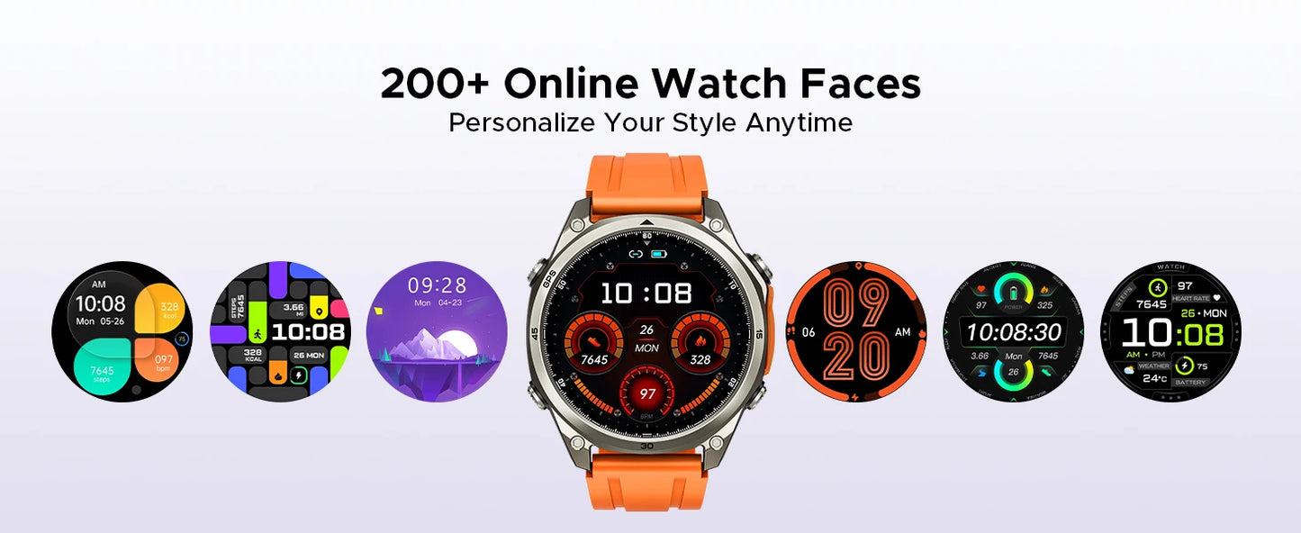 DOOGEE ANYWISE W1 PRO AI Smart Watch 1.43" AMOLED Display 5ATM IP68 Water Resistance GPS Tracking Sport Watch with Offine Maps