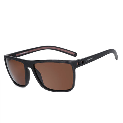 ZENOTTIC Polarized Sunglasses for Men Shades Lightweight TR90 Frame UV400 Protection Square Outdoor Trave Driving Sun Glasses
