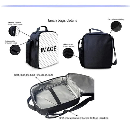 Hot Game Design Child Backpacks F-FortniteS Lunch Bag Pencil Case, Pupil Large Capacity School Bags for Boys and Girls, Best Gift