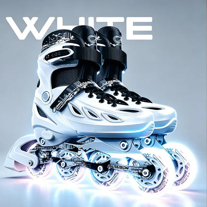 Inline Skates Boy Black Adjustable Size Pink Girl Children Sports Rollerblades High Speed New LED Light-Up Professional