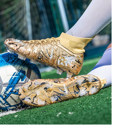 Chuteiras de Futebol de Cano Alto para Homem, para Relva Sintética, Respirantes e Antiderrapantes, Ténis de Treino e Jogo para Desporto ao Ar Livre, Chuteiras de Futebol FG