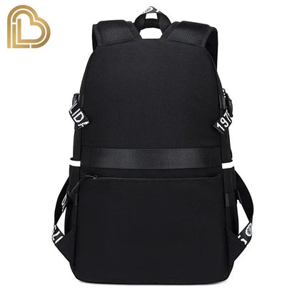 Mochila Red Jade F-Fortnited Battle Royale com carregamento USB, figuras anime e compartimento para material escolar para estudantes