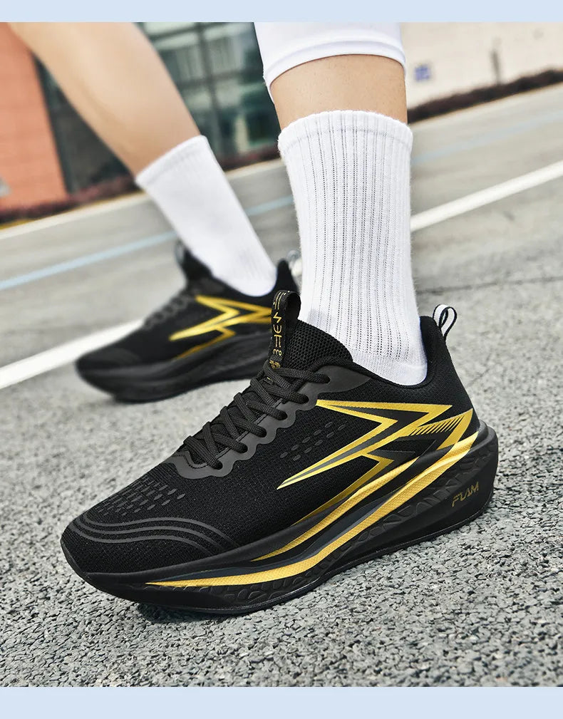 Ténis de corrida com placa de carbono para maratona, para homem e mulher, desportivos, respiráveis, leves, confortáveis e antiderrapantes