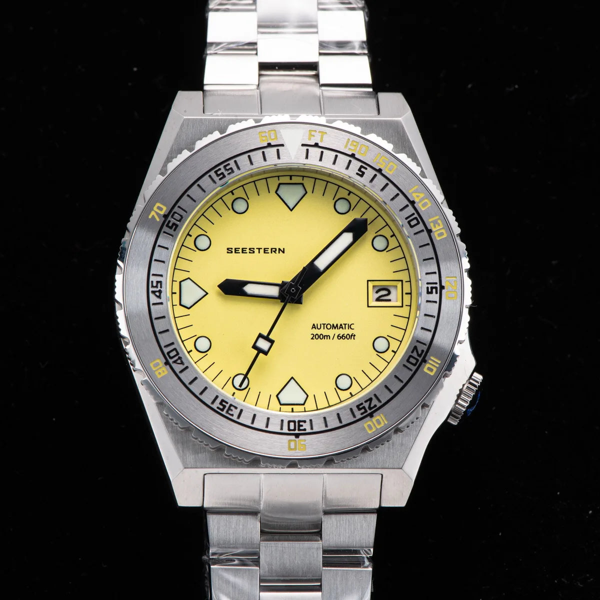 SEESTERN SUB600T V3 Men's Watch Automatic Diving Sapphire Wristwatch NH35 Movement Ceramic Bezel Luminous Date Jubilee Waterproof