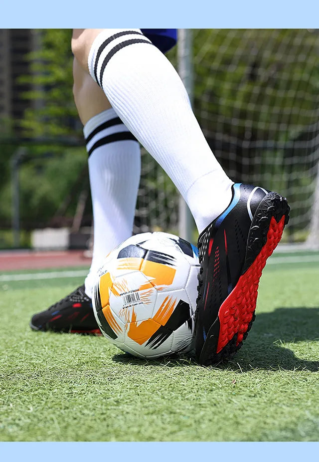 Professional Turf Soccer Shoes Men Cleats Non-Slip Training Football Shoes Boys Artificial Grass Breathable Athletic Soccer Shoes