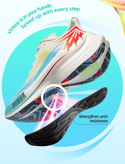 ONEMIX 2025 Sapatilhas de Corrida Desportivas para Homem e Mulher com Placa de Carbono, Respiráveis, Amortecimento, Antiderrapantes, PB, Leves e com Retorno de Energia
