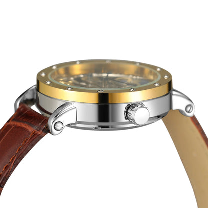 Pánské mechanické náramkové hodinky SKROX s automatickým nátahem, skeletový model s funkcí GMT, fázemi měsíce a tourbillonem – luxusní hodinky nejvyšší třídy, elegantní a originální.