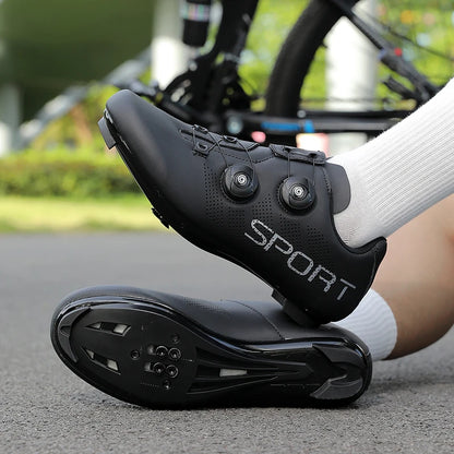 Scarpe da ciclismo ultraleggere, traspiranti e leggere, suole rigide compatibili SPD per allenamento e competizioni su bici da strada e mountain bike