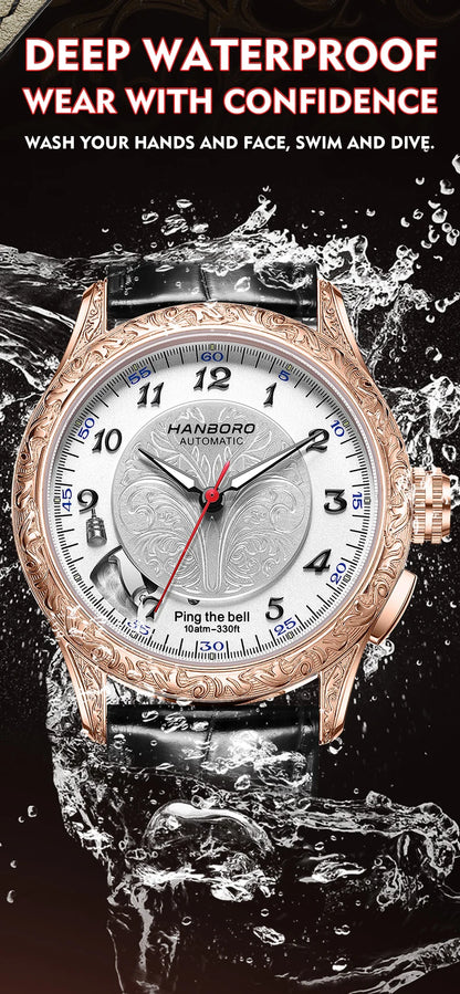 HANBORO hourly clock series men's fully automatic mechanical watch 5379