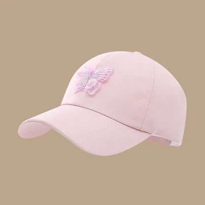 Cappellino estivo da ragazza con coda alta, visiera parasole ad asciugatura rapida, cappellino da baseball per bambini senza visiera, cappellino regolabile da ragazza in colori pastello