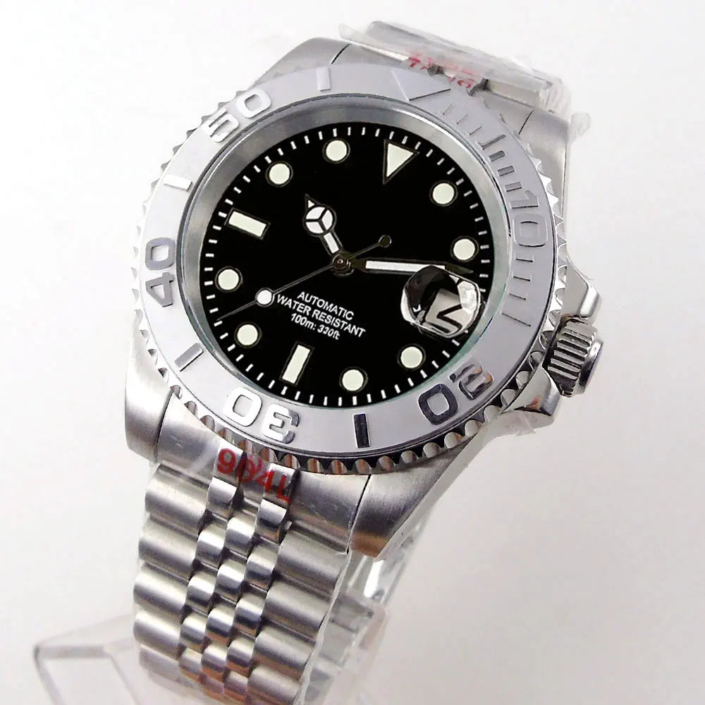 Orologio da uomo automatico 200m impermeabile Miyota8215, orologio subacqueo 40mm con movimento meccanico, luminoso, cinturino Jubilee e fibbia Glide Lock